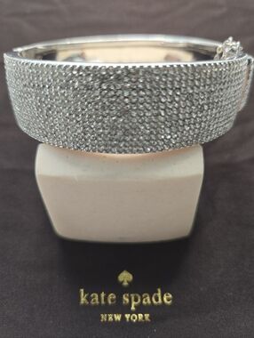 Kate Spade Silver Crystal Pavé Bangle Bracelet